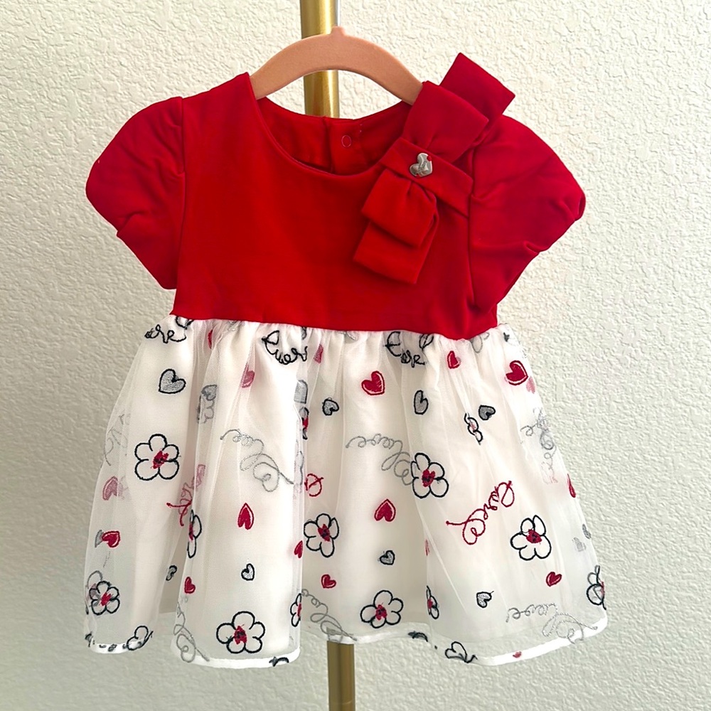 Mayoral Red Baby Dress with Bow
